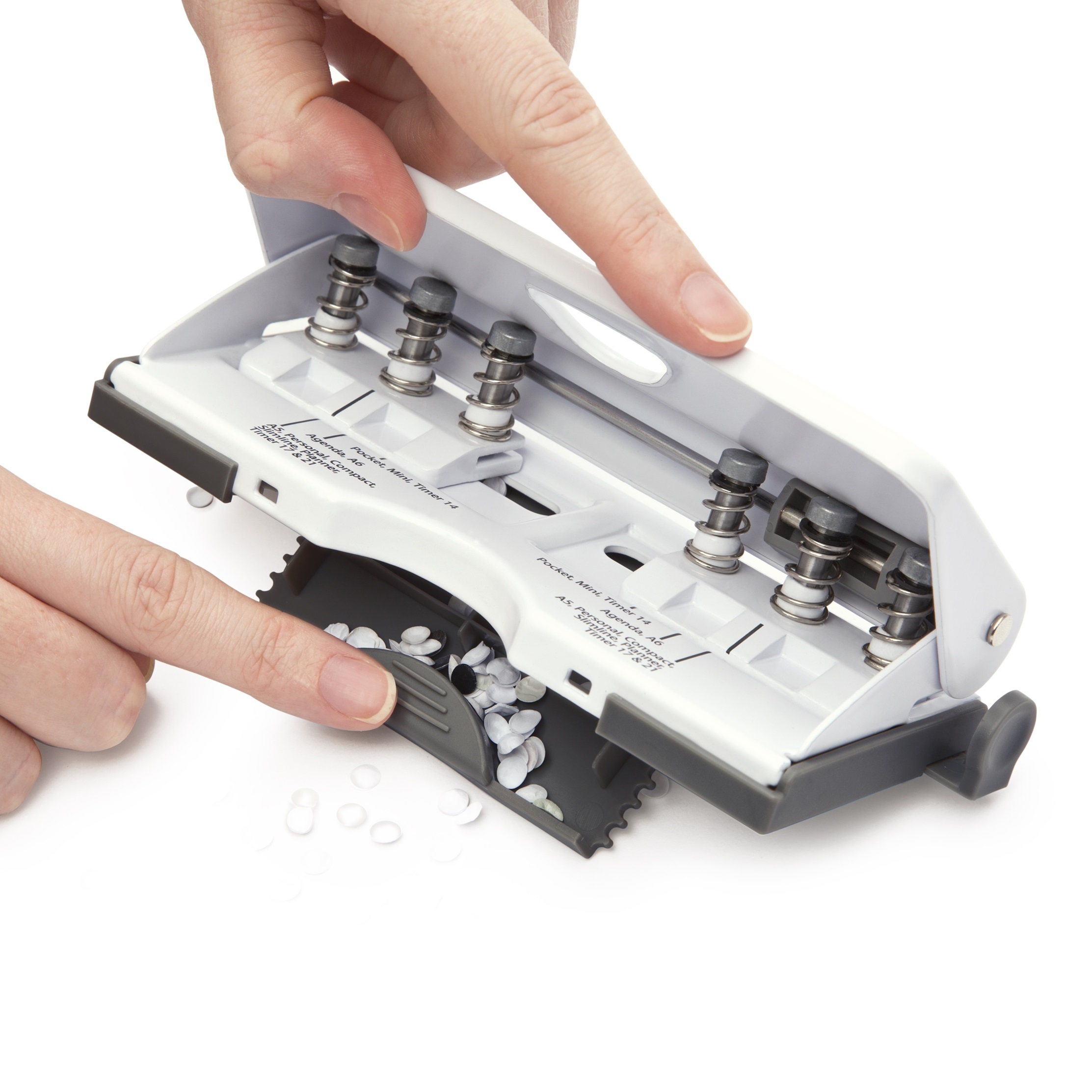 Adjustable 6-Hole Organiser/ Diary Punch - White – Bild 2