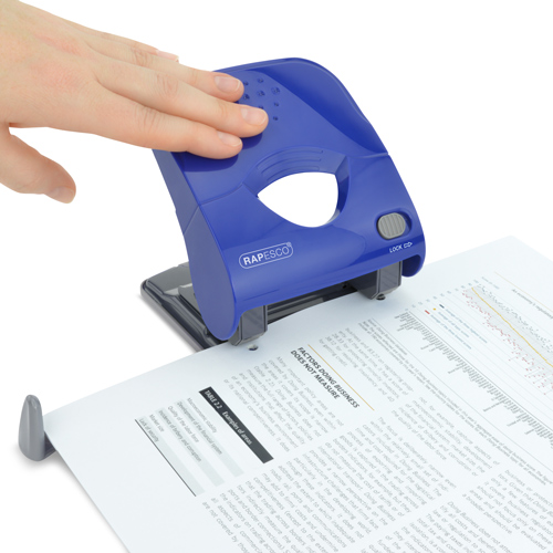 X5-40ps Less Effort 2-Hole Punch - Blue – Bild 4