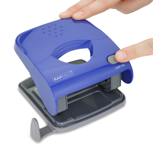 X5-40ps Less Effort 2-Hole Punch - Blue – Bild 3