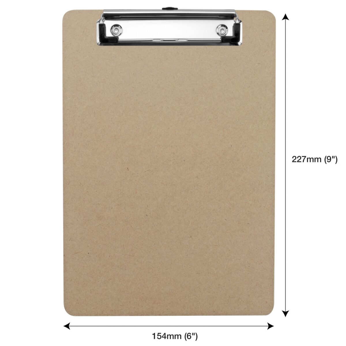 Hardboard Clipboard with Low Profile Clip A5 - Brown - Pack of 12 – Bild 3