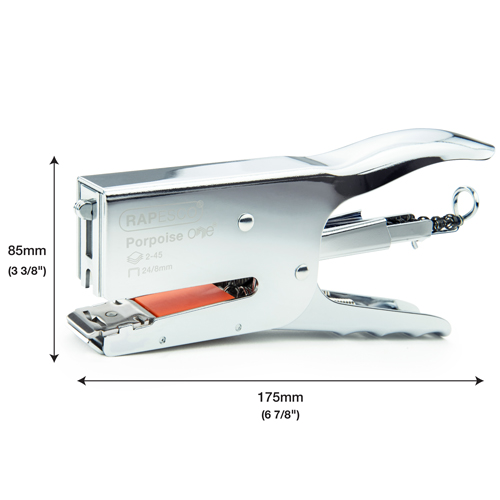 Porpoise ONE Stapling Plier & 1000 Staples 24/8mm – Chrome – Bild 9