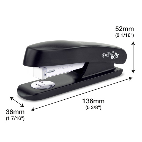 ECO GRS Recycled Half Strip Stapler - Black – Bild 5