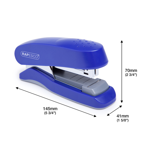 Flat Clinch Half Strip Stapler - Blue – Bild 2