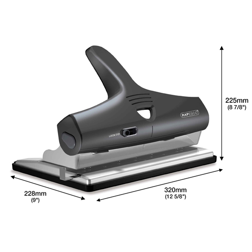 ALU Adjustable 2, 3 & 4 Hole Punch - Black/Silver – Bild 3