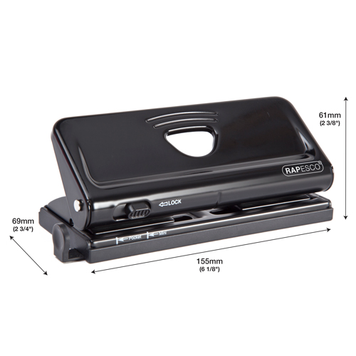 Adjustable 6-Hole Organiser/ Diary Punch - Black – Bild 2