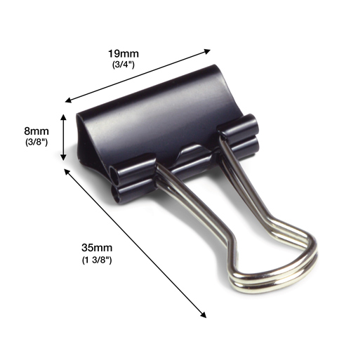 19mm Foldback Clips - Black - Pack of 80 – Bild 4