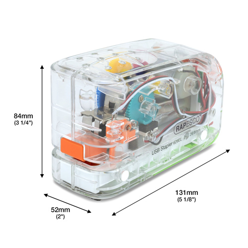 626EL Automatic USB Electric Stapler & 1000 26/6mm Staples - Clear – Bild 6
