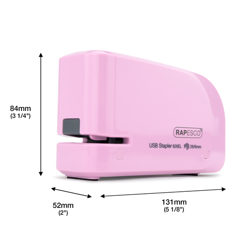626EL Automatic USB Electric Stapler & 1000 26/6mm Staples - Candy Pink – Bild 6