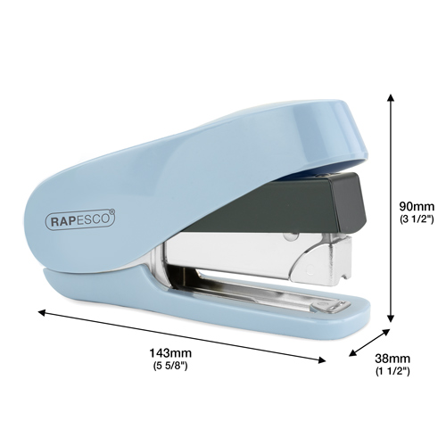 Luna Less Effort Half Strip Front Loading Stapler & 2000 Staples Type 24 - Powder Blue – Bild 2
