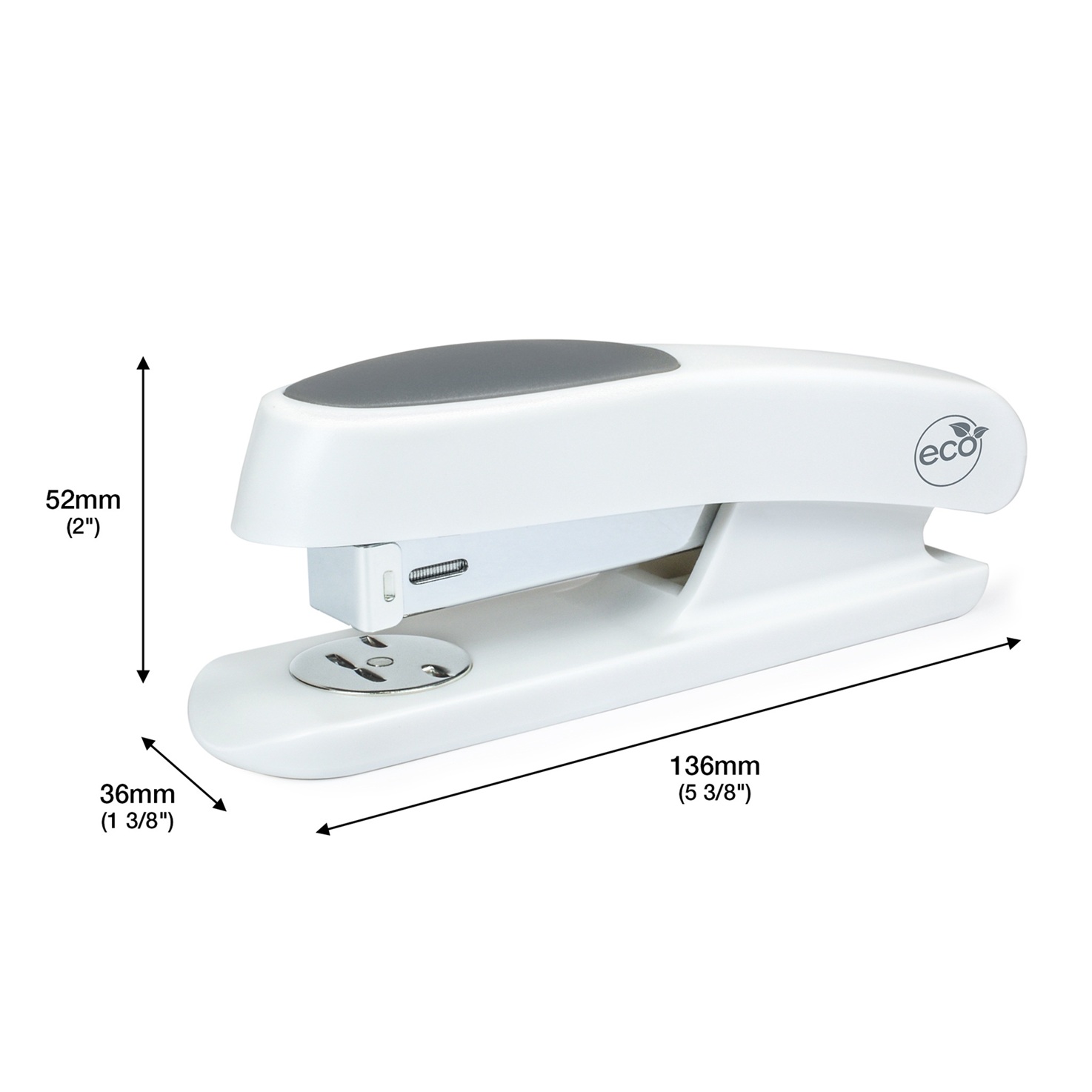 Germ-Savvy® Antibacterial ECO Sting Ray Half Strip Stapler and 1000 24/6 mm Staples - Soft White – Bild 6