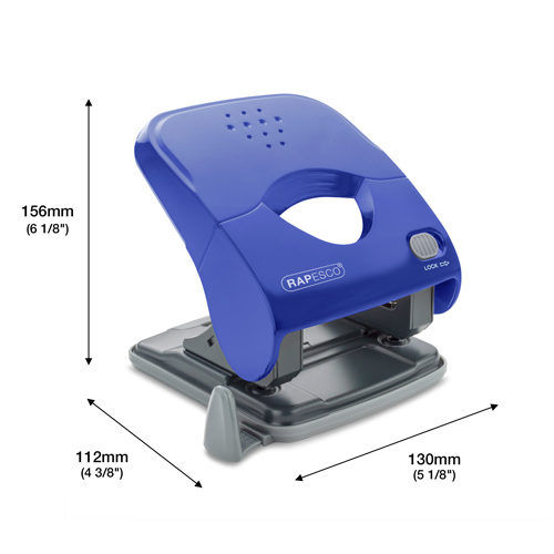 X5-40ps Less Effort 2-Hole Punch - Blue – Bild 6