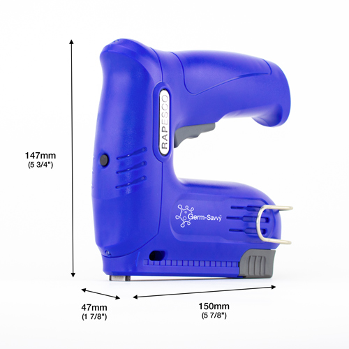Germ-Savvy® Antibacterial T12-USB Cordless Electric Staple Gun - Blue – Bild 6