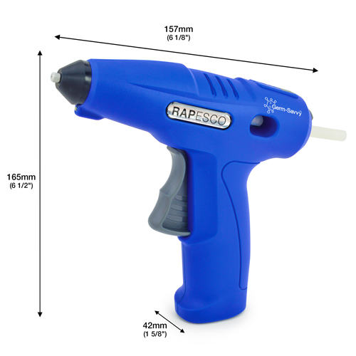 Germ-Savvy® Antibacterial G4-7 USB Cordless Electric Hot Melt Glue Gun - Blue – Bild 6