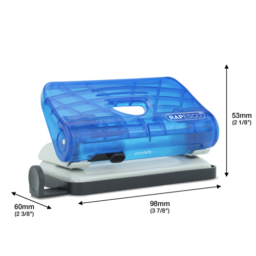 Mini Bug Stapler, Staples and Punch Set – Blue Transparent – Bild 2