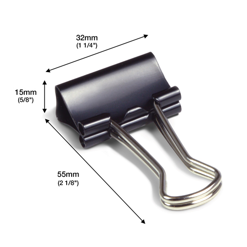 32mm Foldback Clips - Black - Pack of 10 – Bild 4